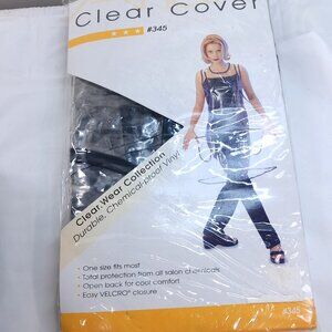 NEW Andre By Fromm Salon Wear Clear vinyl Cover #345 One Size hairstylist gown